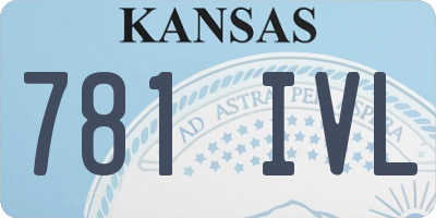 KS license plate 781IVL