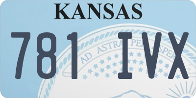 KS license plate 781IVX