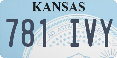 KS license plate 781IVY