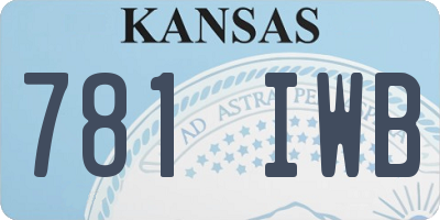 KS license plate 781IWB