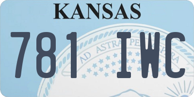 KS license plate 781IWC