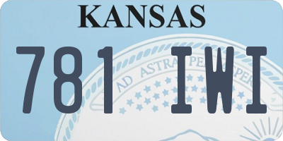 KS license plate 781IWI