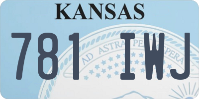 KS license plate 781IWJ