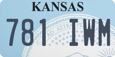 KS license plate 781IWM
