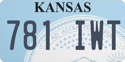 KS license plate 781IWT