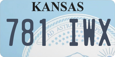 KS license plate 781IWX