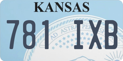 KS license plate 781IXB