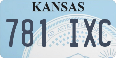 KS license plate 781IXC