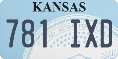 KS license plate 781IXD