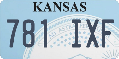 KS license plate 781IXF