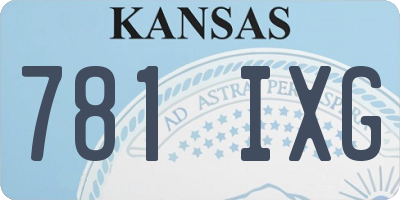KS license plate 781IXG