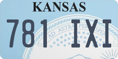 KS license plate 781IXI