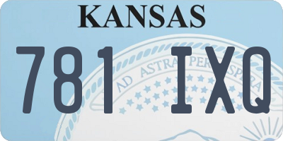 KS license plate 781IXQ