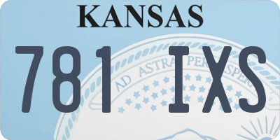 KS license plate 781IXS