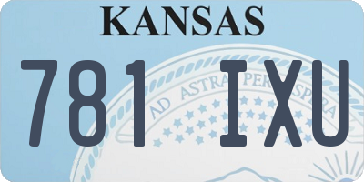 KS license plate 781IXU