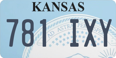 KS license plate 781IXY