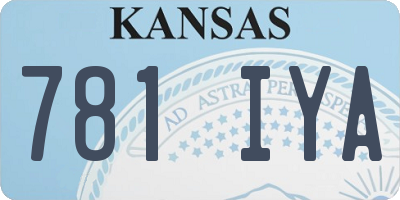 KS license plate 781IYA
