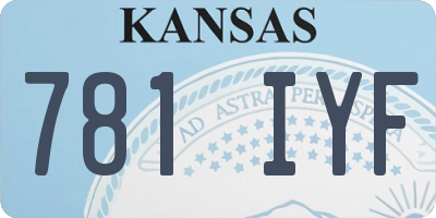 KS license plate 781IYF