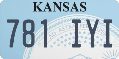 KS license plate 781IYI