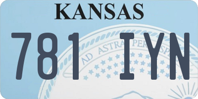 KS license plate 781IYN