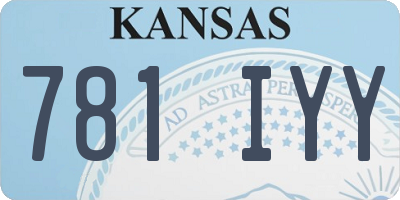 KS license plate 781IYY