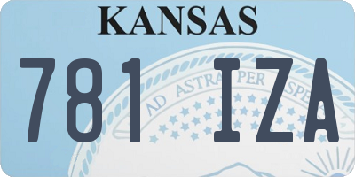 KS license plate 781IZA