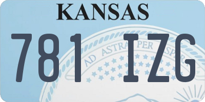 KS license plate 781IZG