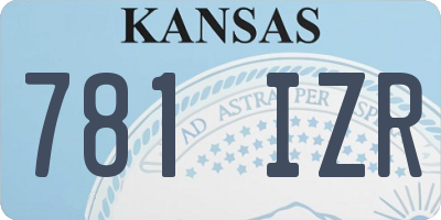 KS license plate 781IZR