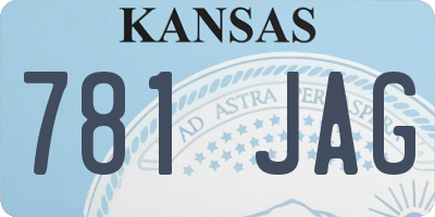 KS license plate 781JAG