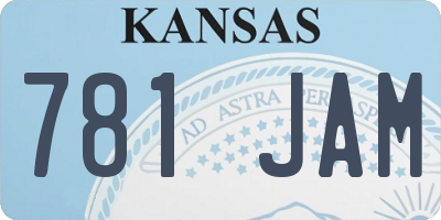 KS license plate 781JAM