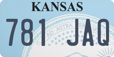 KS license plate 781JAQ