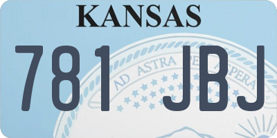 KS license plate 781JBJ