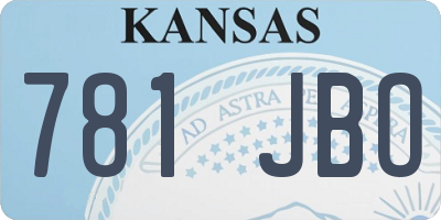 KS license plate 781JBO