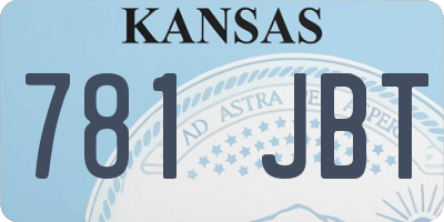 KS license plate 781JBT