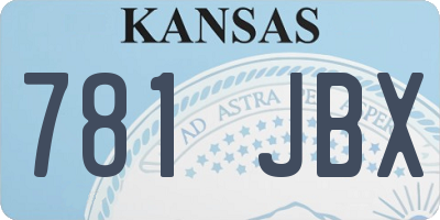 KS license plate 781JBX