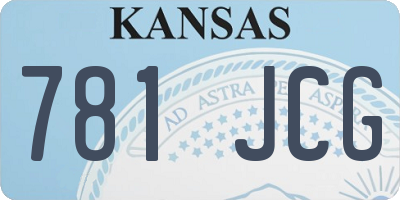 KS license plate 781JCG
