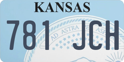 KS license plate 781JCH