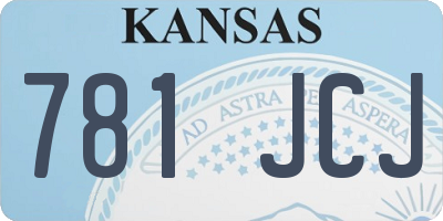 KS license plate 781JCJ