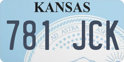 KS license plate 781JCK