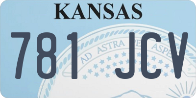 KS license plate 781JCV