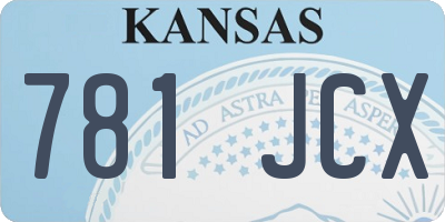 KS license plate 781JCX