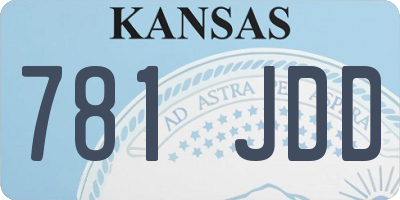 KS license plate 781JDD