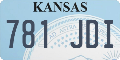 KS license plate 781JDI