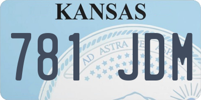 KS license plate 781JDM