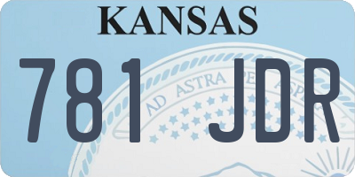 KS license plate 781JDR