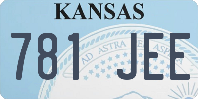 KS license plate 781JEE