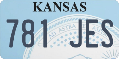 KS license plate 781JES