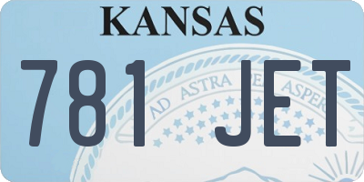 KS license plate 781JET