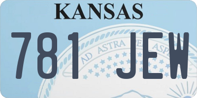 KS license plate 781JEW