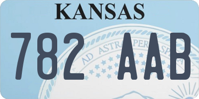 KS license plate 782AAB